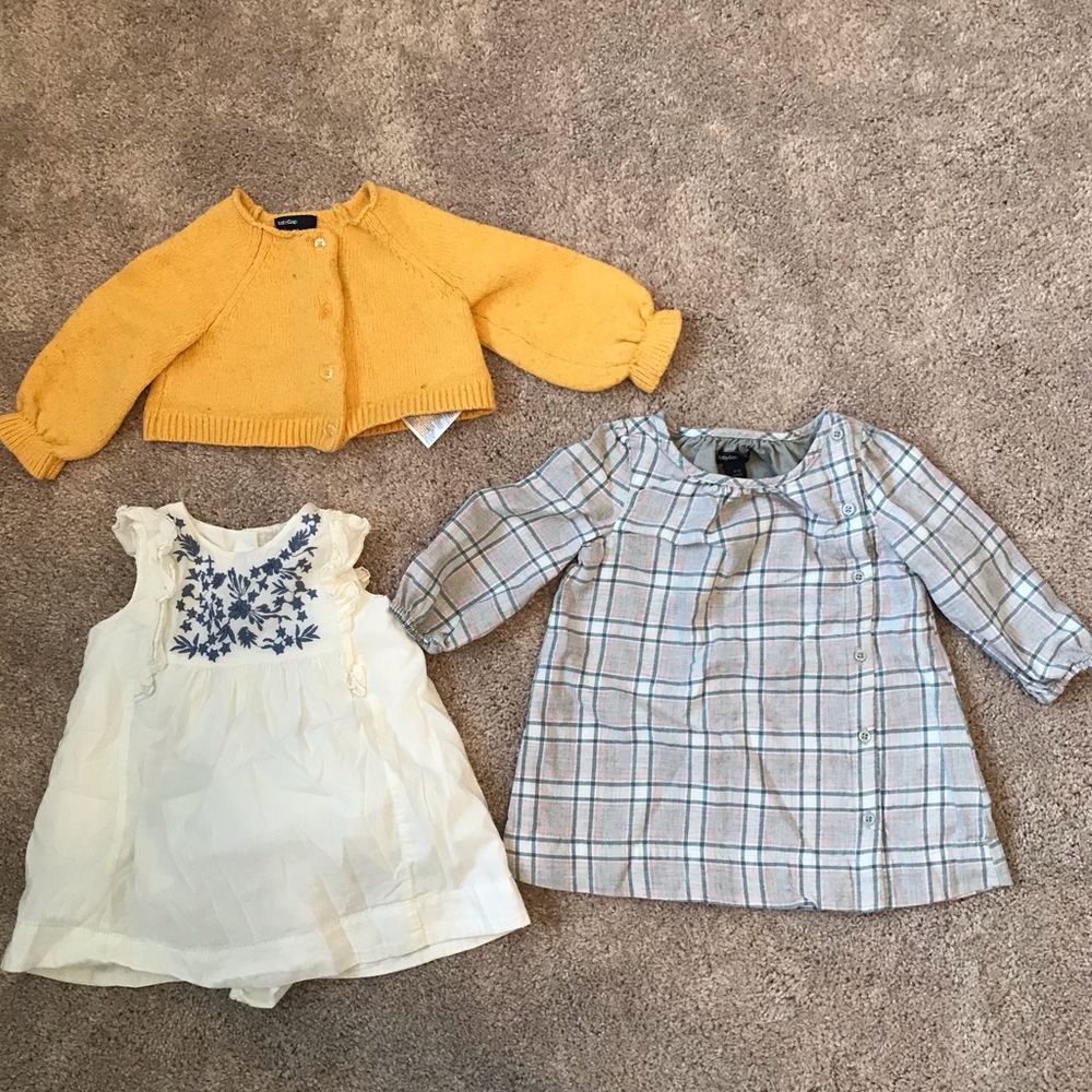 babyGap 6-12m Girls 3 piece Bundle
